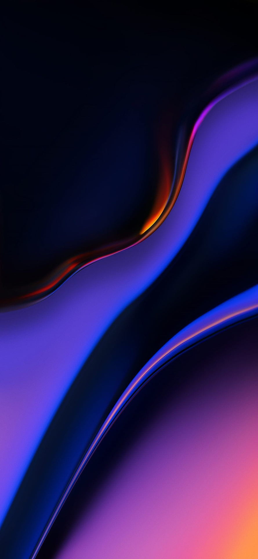 Abstract Neon Flow with Vibrant Purple and Blue Gradients on Dark Background HD phone wallpaper
