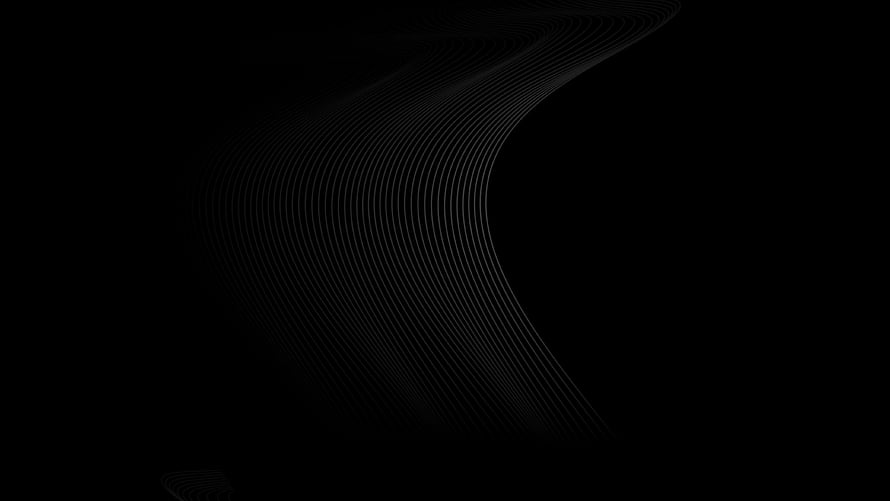 Abstract Black Background With Flowing White Curved Lines And Minimalist Geometric Pattern HD wallpaper