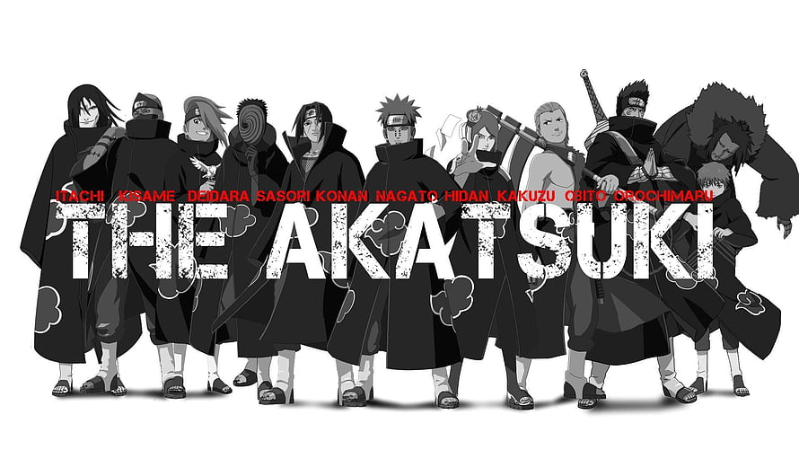Akatsuki Organization Members Lineup From Naruto Anime Series HD wallpaper