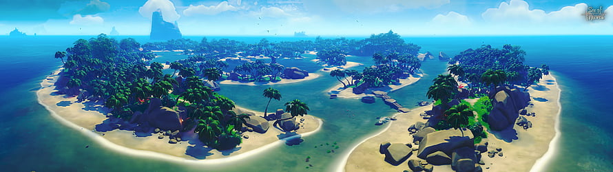 Tropical Island Archipelago in Sea of Thieves Video Game HD wallpaper