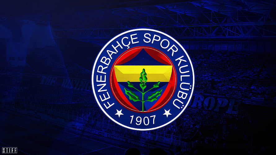Fenerbahçe Spor Kulübü Official Club Crest on Dark Stadium Background HD wallpaper