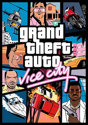 Grand Theft Auto Vice City Retro 80s Style Poster Artwork HD phone wallpaper