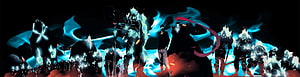 Solo Leveling Shadow Army Gathering in Dark Blue Aura HD wallpaper