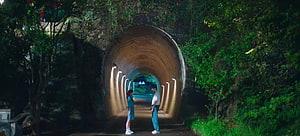 Twenty Five Twenty One: Two Characters Standing in a Lush Green Tunnel HD wallpaper