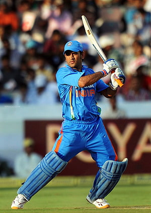 Sachin Tendulkar playing cricket for India in blue jersey HD phone wallpaper