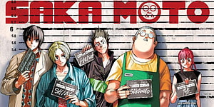 Sakamoto Days Anime Characters in Mugshot Lineup with ID Signs HD wallpaper