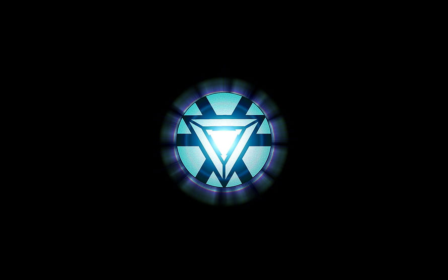 Glowing Blue Geometric Triangle Symbol on Black Background HD wallpaper