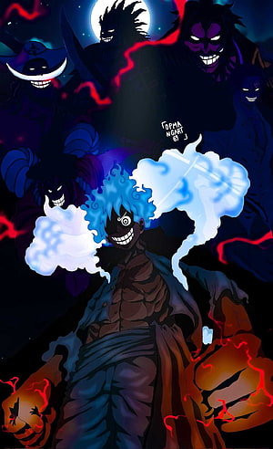 Monkey D. Luffy Gear 5 Sun God Nika Form One Piece Anime Wallpaper HD phone wallpaper