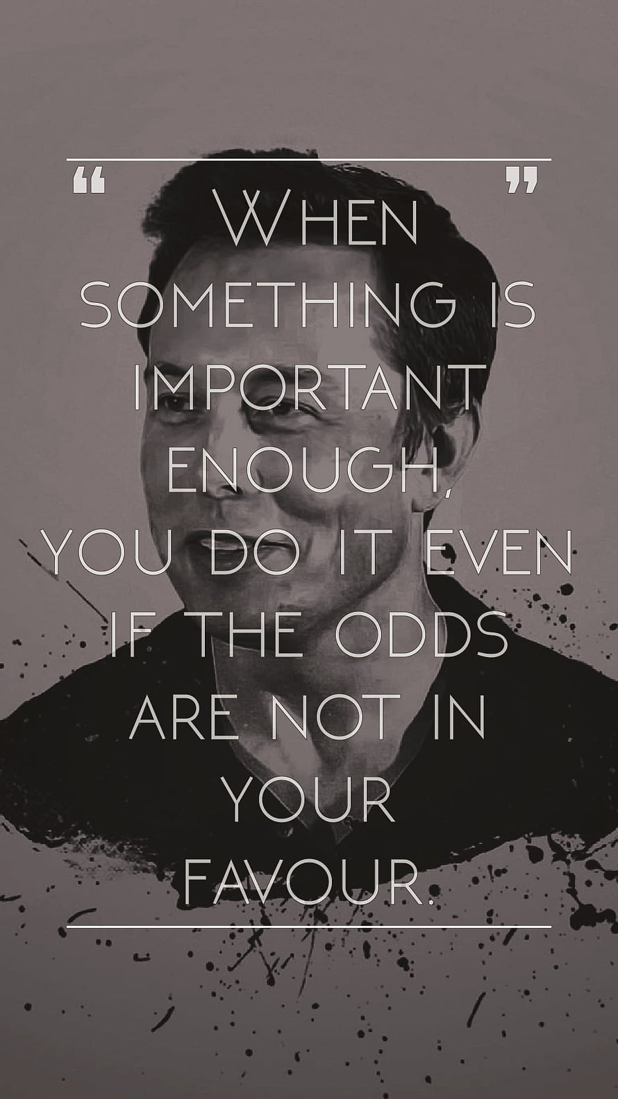 Elon Musk Motivational Quote on Determination and Overcoming Odds HD phone wallpaper