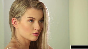 Mia Melano Portrait With Soft Blonde Hair And Natural Makeup HD wallpaper