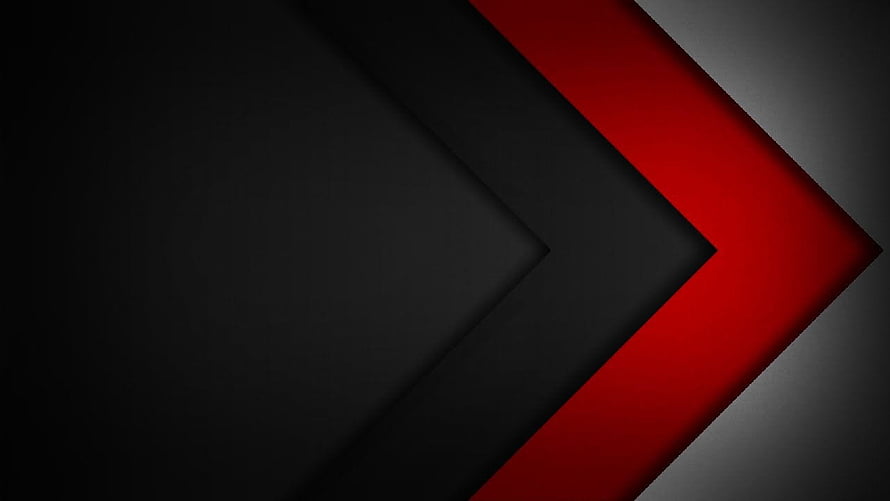 Sleek Black and Red Geometric Arrow Design for Modern Digital Media HD wallpaper
