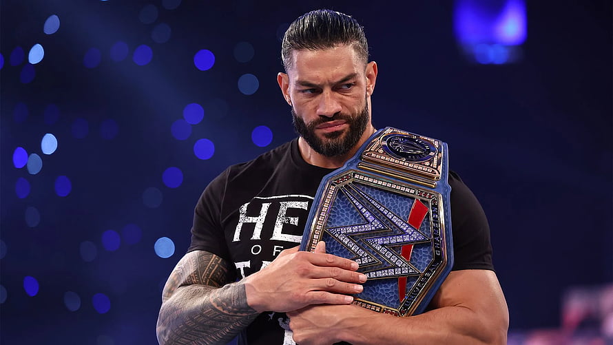 Roman Reigns Holding WWE Universal Championship Belt in Ring, New theme song for Roman Reigns, roman reigns tribal chief HD wallpaper