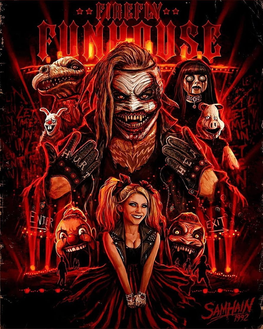 Bray Wyatt Firefly Funhouse Horror Poster with Roman Reigns and Monster Masks, Wwe bray wyatt, Wwe superstar roman reignspinterest, #wwe bray wyatt HD phone wallpaper