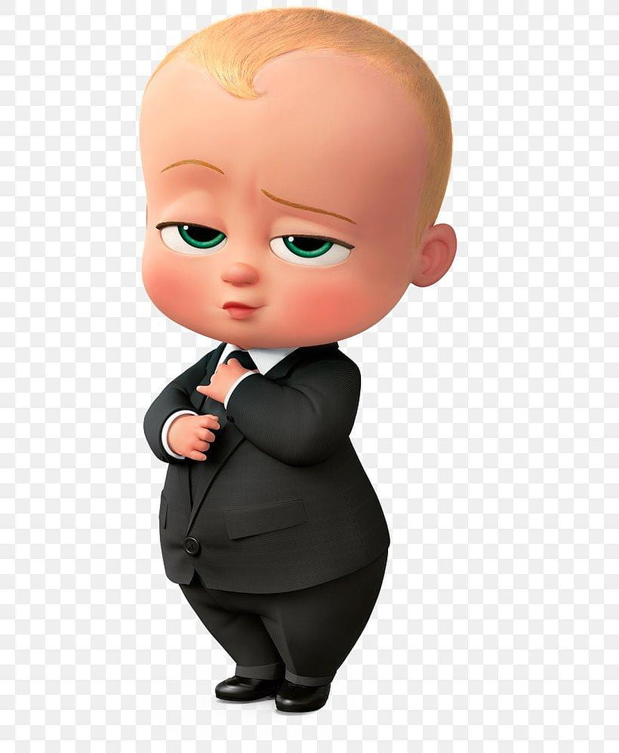 The Boss Baby 3D Animated Character in Black Business Suit HD phone wallpaper