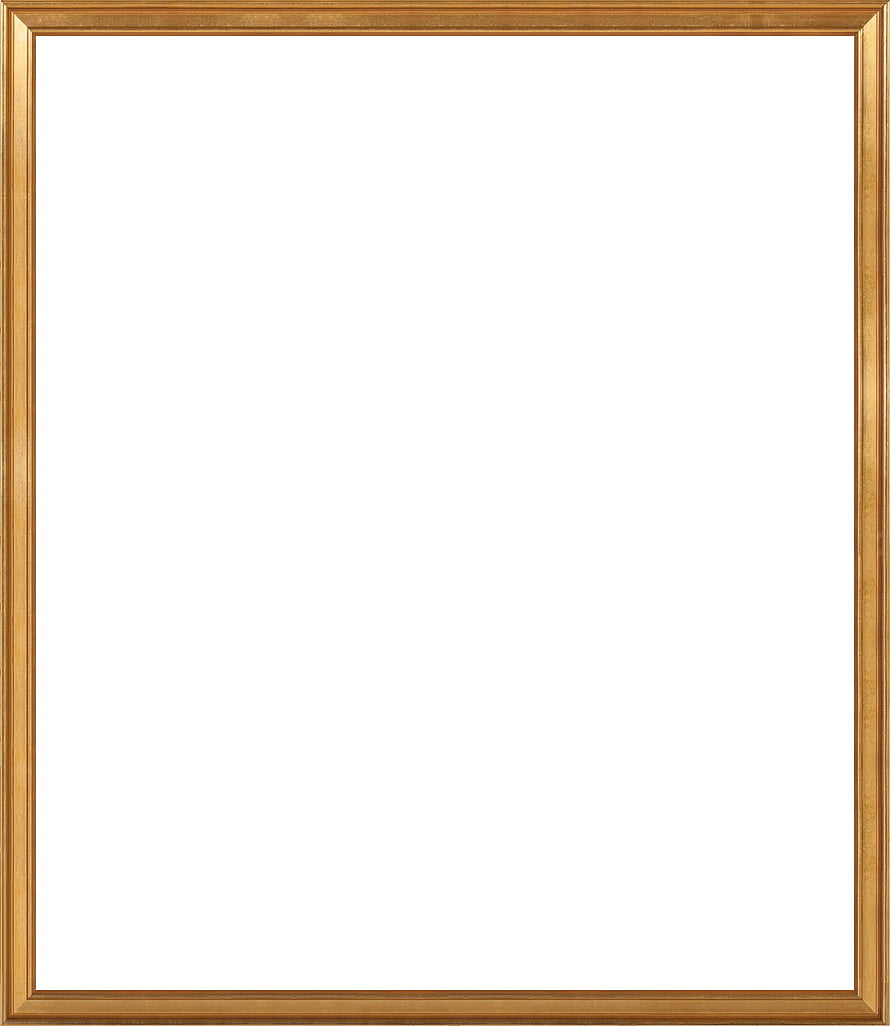 Elegant Golden Picture Frame With White Background For Design Mockup HD phone wallpaper