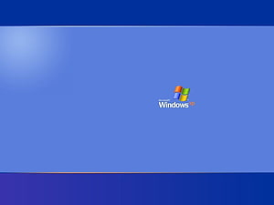 Windows XP Boot Screen with Classic Blue Gradient and Centered Logo HD wallpaper