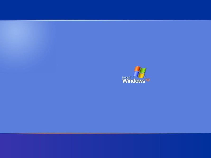 Windows XP Boot Screen with Classic Blue Gradient and Centered Logo HD wallpaper