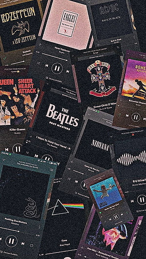 Classic Rock and Metal Band Album Artwork Aesthetic Collage HD phone wallpaper