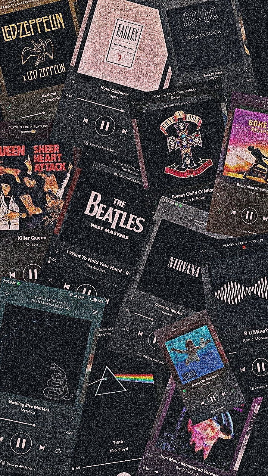 Classic Rock and Metal Band Album Artwork Aesthetic Collage HD phone wallpaper