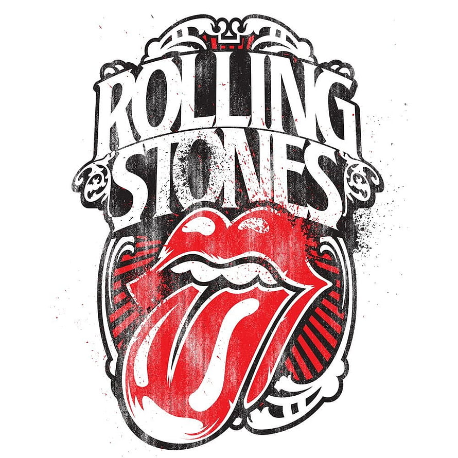 Rolling Stones Classic Tongue and Lips Logo with Ornate Vintage Frame Design HD phone wallpaper