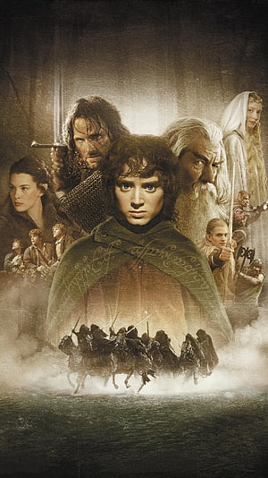 The Lord of the Rings Fellowship of the Ring Character Ensemble Poster HD phone wallpaper