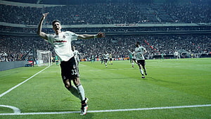 Mario Gómez Goal Celebration for Beşiktaş at Vodafone Arena HD wallpaper