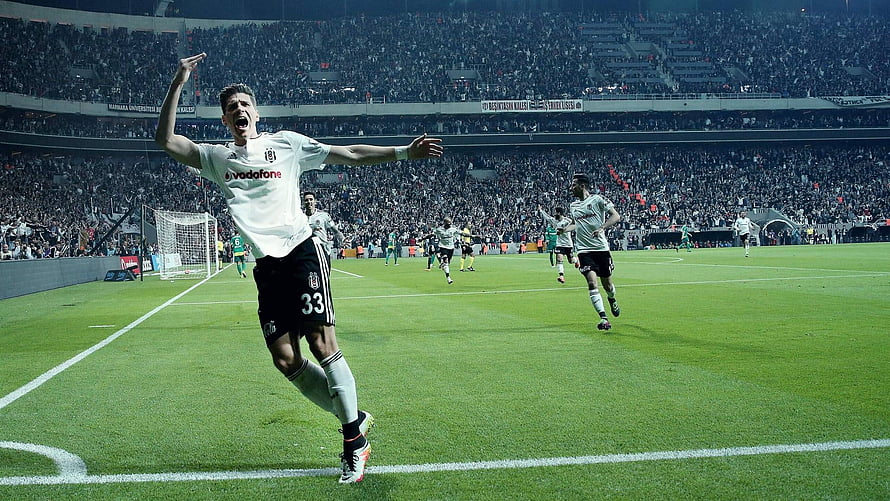 Mario Gómez Goal Celebration for Beşiktaş at Vodafone Arena HD wallpaper