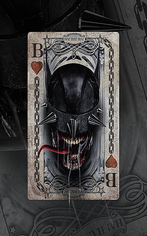 The Batman Who Laughs Joker Playing Card Artwork with Spiked Cowl and Chains, Batman Who Laughs , the batman who laughs HD phone wallpaper
