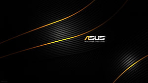 ASUS Black and Gold Abstract Curved Lines Minimalist Desktop Background HD wallpaper