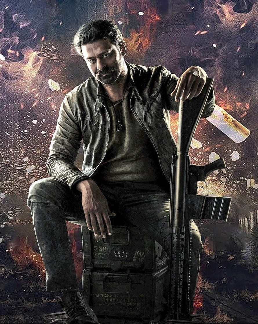 Salman Khan as Pathan holding a heavy machine gun amidst fiery explosions and debris, Freaking REBELS on Twitter:, prabhas salaar HD phone wallpaper
