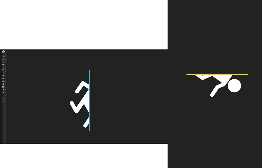 Minimalist White Stick Figures on Black Background Desktop Wallpaper HD wallpaper