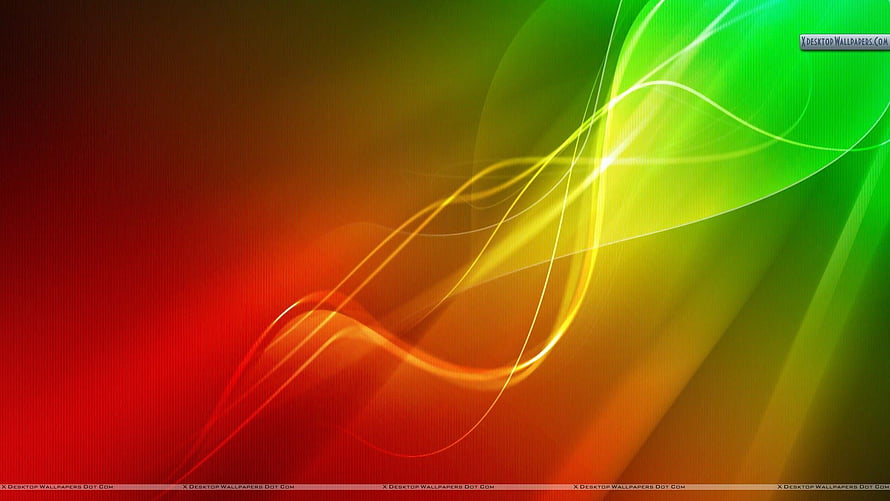 Vibrant Abstract Light Trails in Red Orange and Green Gradient HD wallpaper