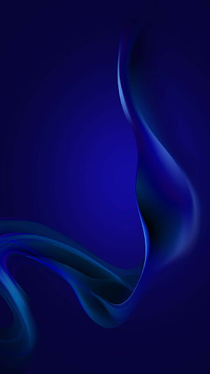 Dark Blue Abstract Flowing Ribbons Minimalist Digital Art Wallpaper HD phone wallpaper