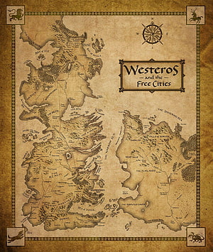 Westeros and the Free Cities Fantasy Map from Game of Thrones HD phone wallpaper