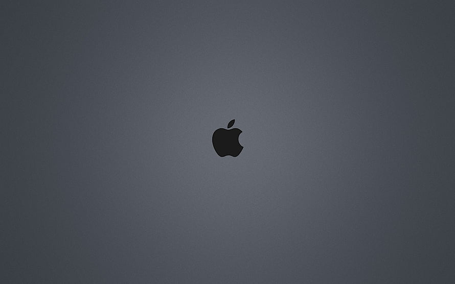 Minimalist Apple Logo on Dark Gray Background HD wallpaper