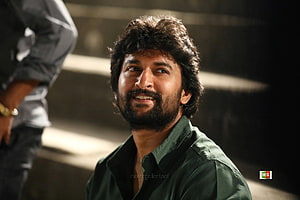 Nani in Jersey Movie Still Wearing Green Shirt with Bearded Portrait HD wallpaper