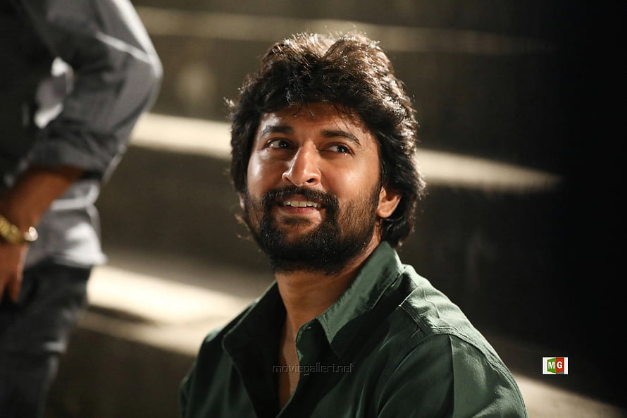 Nani in Jersey Movie Still Wearing Green Shirt with Bearded Portrait HD wallpaper