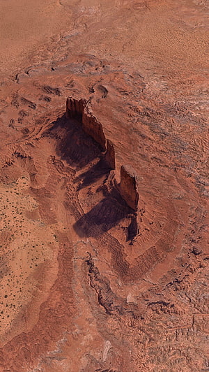 Aerial View of Monument Valley Buttes in the American Southwest Desert HD phone wallpaper