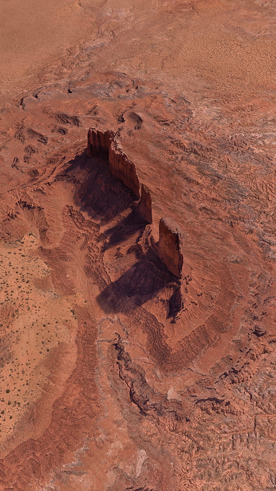 Aerial View of Monument Valley Buttes in the American Southwest Desert HD phone wallpaper