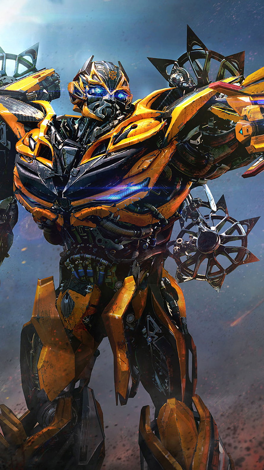 Bumblebee Transformers Movie Character Yellow Robot Warrior Action Pose HD phone wallpaper