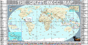 QRZ11 DXCC World Map for Amateur Radio Operators HD wallpaper