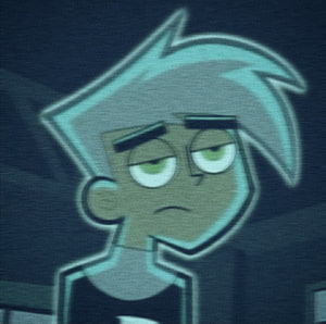 Danny Phantom Anime Character Portrait with Spiky Hair and Green Eyes HD wallpaper