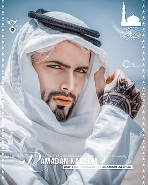 Ramadan Kareem Greeting Card Featuring a Man in Traditional Arab Attire, Boy islamic dp, islamic boy HD phone wallpaper