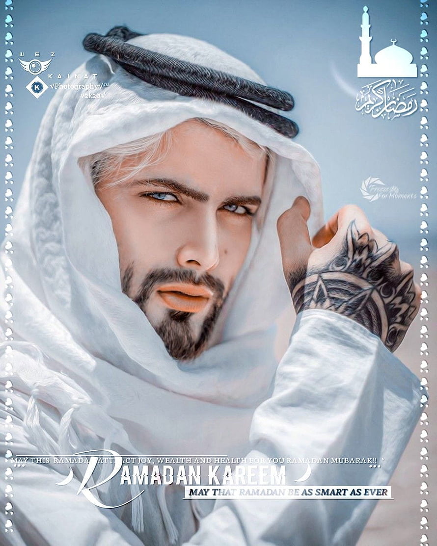 Ramadan Kareem Greeting Card Featuring a Man in Traditional Arab Attire, Boy islamic dp, islamic boy HD phone wallpaper