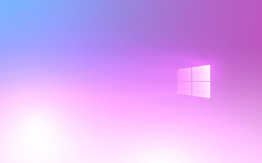Windows 10 Pride Gradient Wallpaper with Soft Pink and Purple Hues HD wallpaper