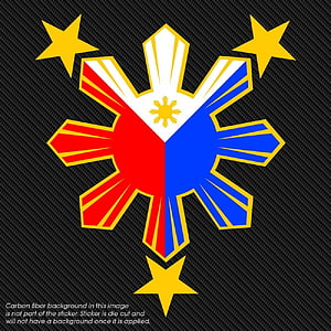 Philippines National Flag Starburst Emblem on Carbon Fiber Texture HD phone wallpaper