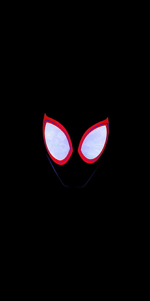 Spider-Man Eyes Glowing in the Dark Minimalist Wallpaper, Black Spiderman Red Eye ...pinterest, spider man eyes HD phone wallpaper