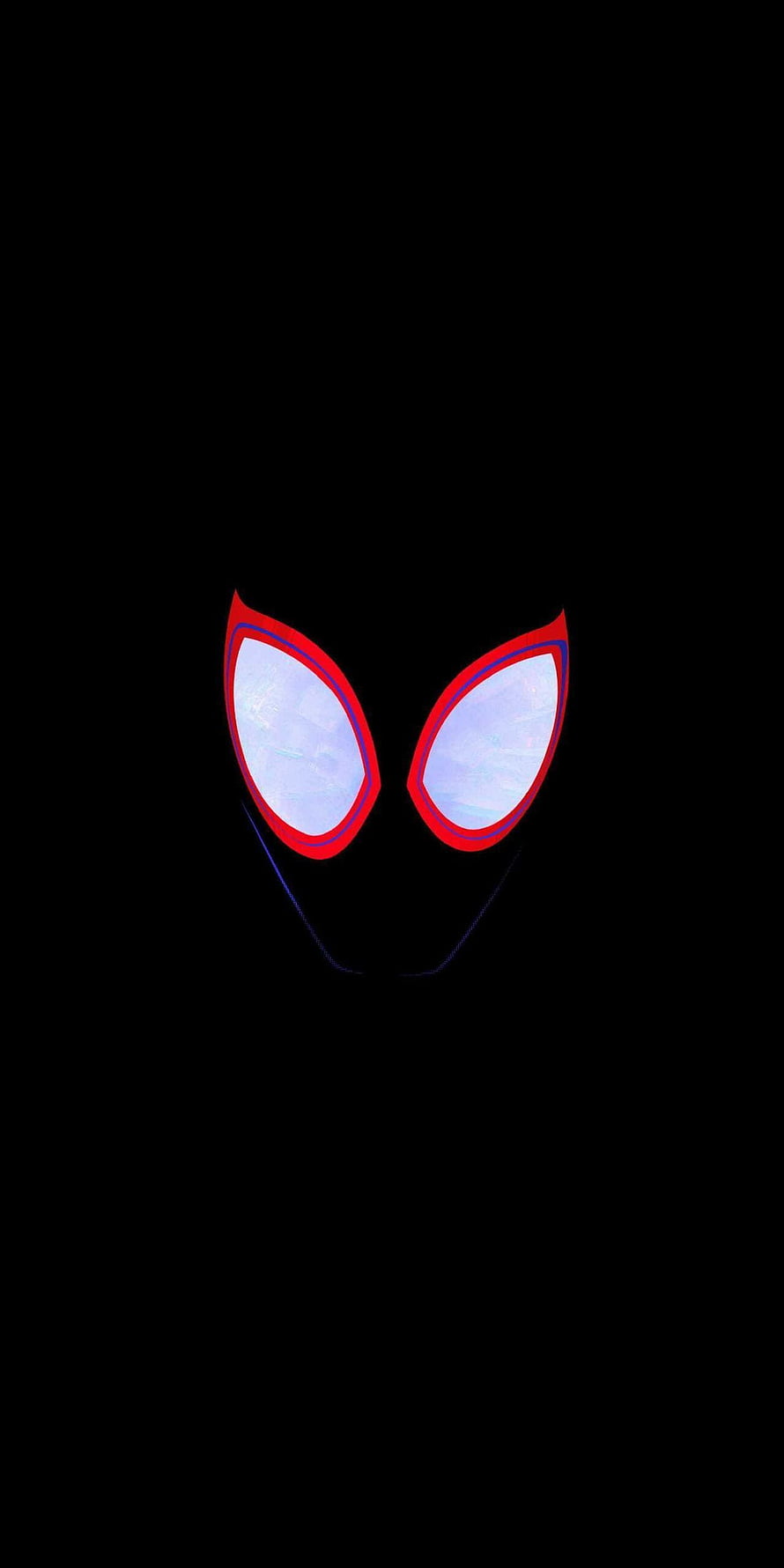 Spider-Man Eyes Glowing in the Dark Minimalist Wallpaper, Black Spiderman Red Eye ...pinterest, spider man eyes HD phone wallpaper