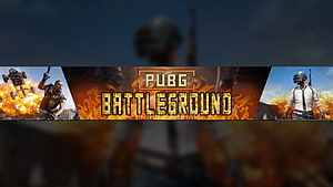 PUBG Battlegrounds YouTube Banner Design with Fire and Soldier Characters HD wallpaper