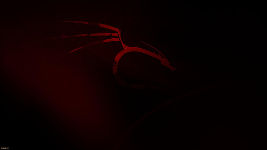 Kali Linux Dark Red Minimalist Desktop Background HD wallpaper